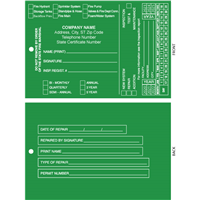 Fire Inspection Tags