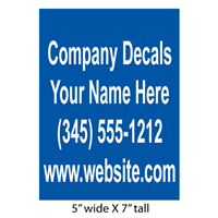 Decals 5x7